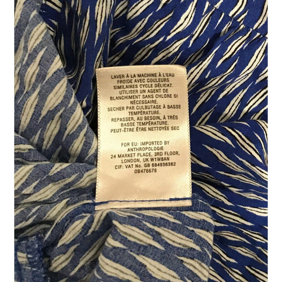 Anthropologie Maeve Lila Women's Tiered Tunic Top V-Neck Blue - Size Extra Small - Picture 10 of 12